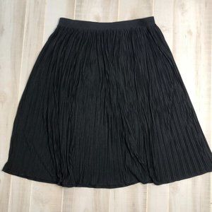 Black Skirt by Loft Plus 16 Pleated